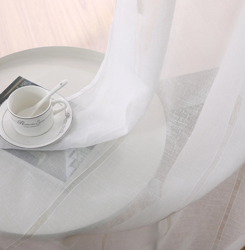 Voilage rayures style europeen moderne pour salon chambre