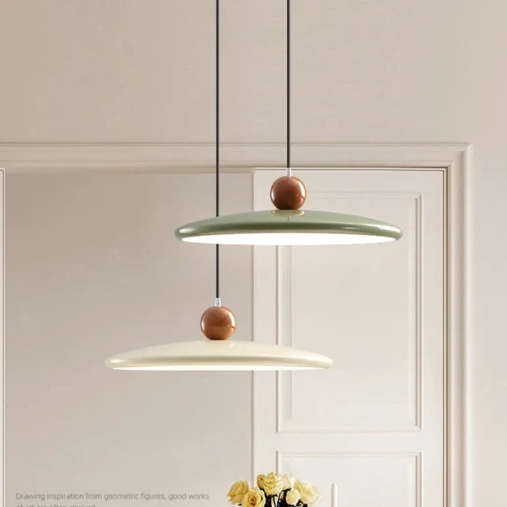 Lustre de restaurant style crème ovni - vue 2 sur 11