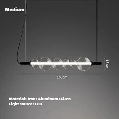 Moderner Bartresen mit hängender LED-Lichtleiste - vue 9 sur 9
