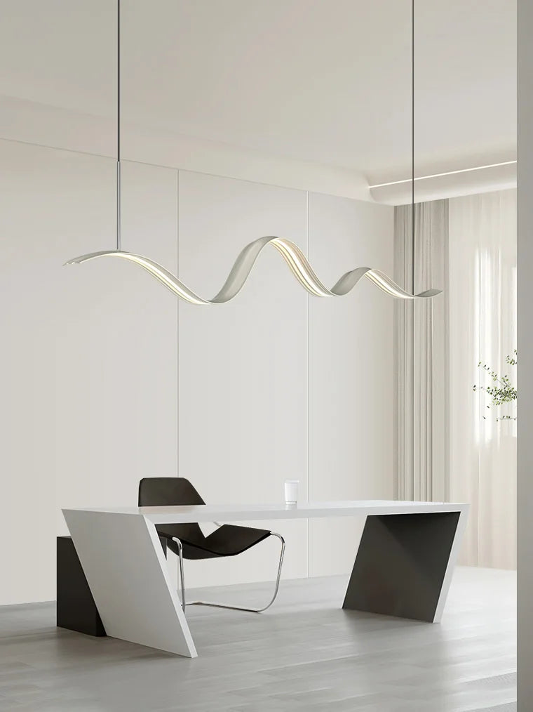 lustre moderne linéaire pour décoration de table élégante - vue 4 sur 14