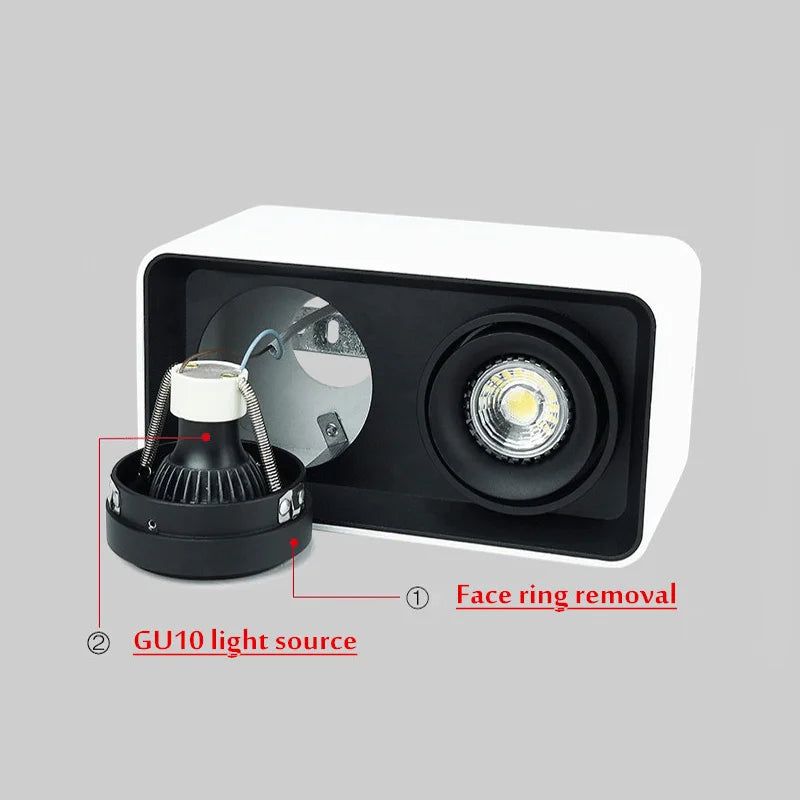 spot led encastrable avec ampoule remplaçable à angle réglable - vue 7 sur 9