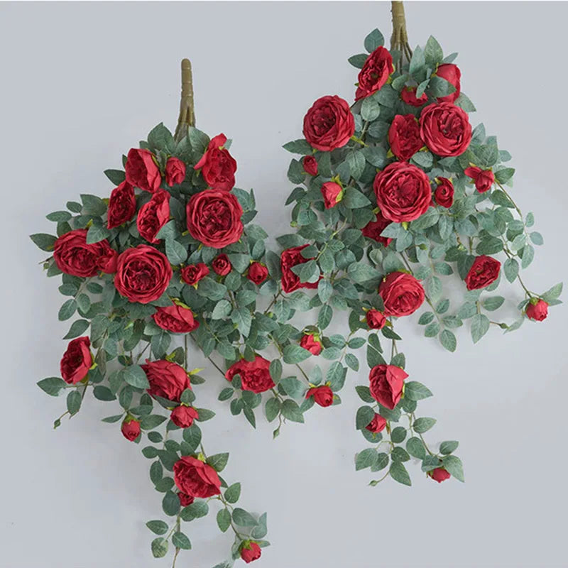 fleurs artificielles suspendues pour décoration extérieure et intérieure - vue 6 sur 12