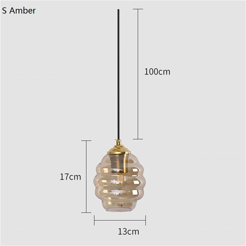 Moderne Pendelleuchte aus nordischem Glas mit Kugelschirm