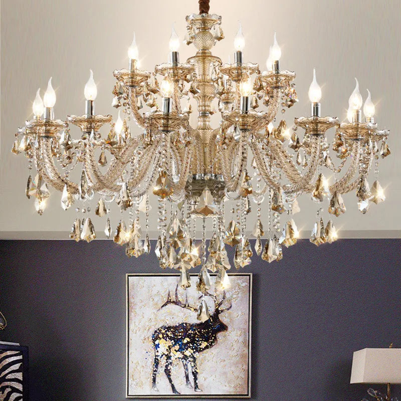 lustre en cristal moderne pour décoration intérieure élégante - vue 3 sur 15