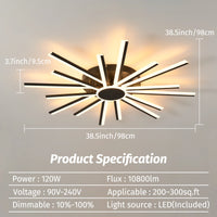 Plafonnier led intelligent moderne à intensité variable avec télécommande
