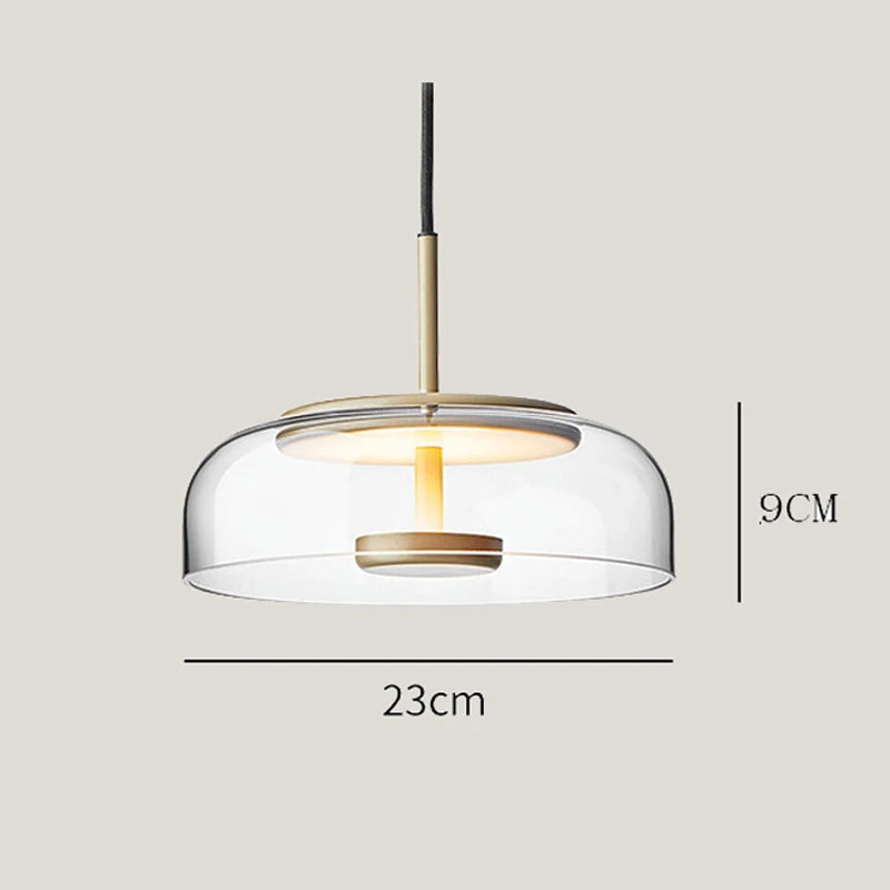 suspension en verre fumé transparent design nordique pour hôtel et café - vue 6 sur 9