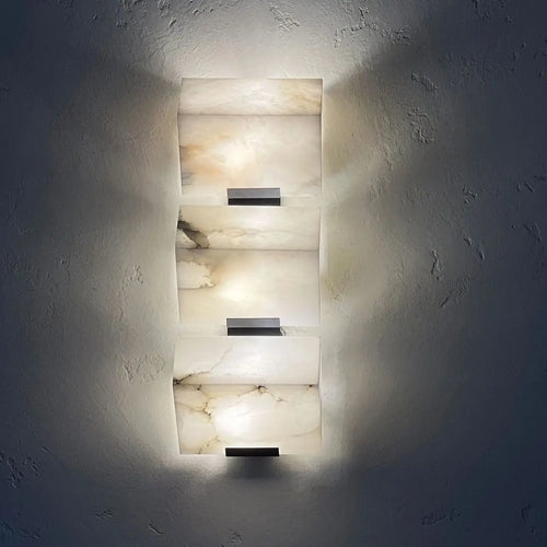 applique murale moderne en marbre avec lumières led