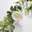 simulation de plante verte roses en soie décoration florale artificielle