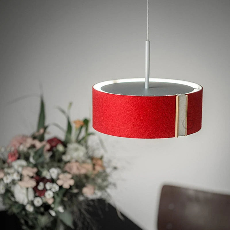 lampe suspendue moderne en tissu feutré pour styliste créatif - vue 6 sur 12
