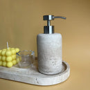 Wholesale Customized Natural Yellow Travertine Marble Stone Refillable Bathroom Liquid Dispenser, Lotions Soap Container