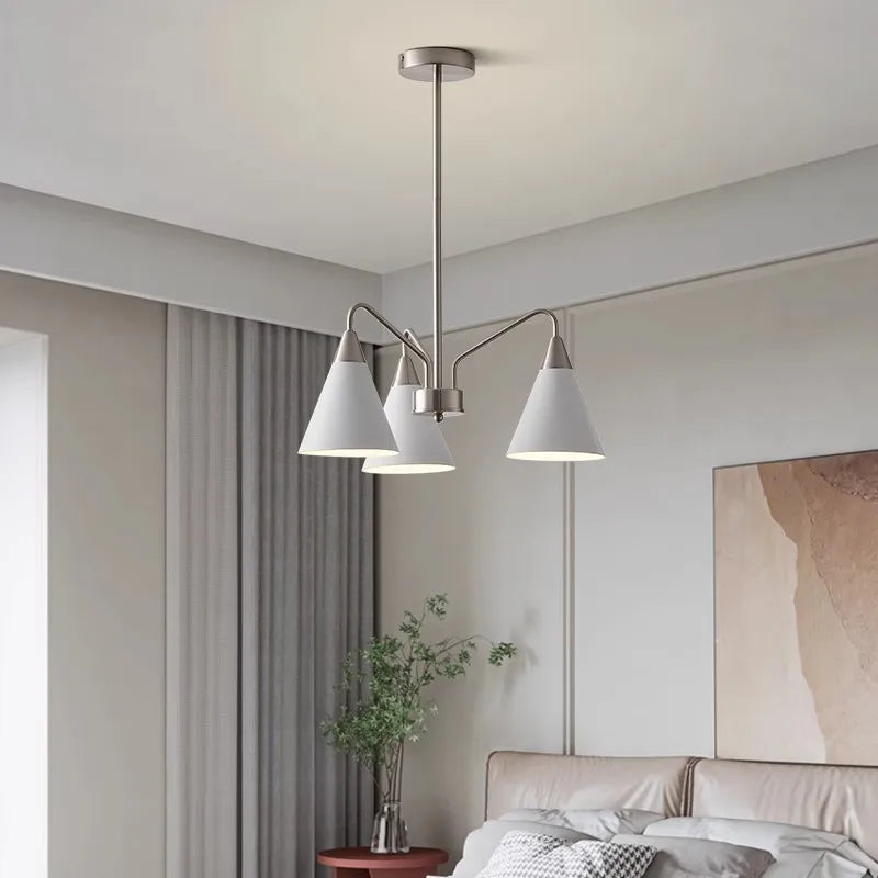 lustre moderne en fer design pour décoration intérieure lumineuse - vue 4 sur 7