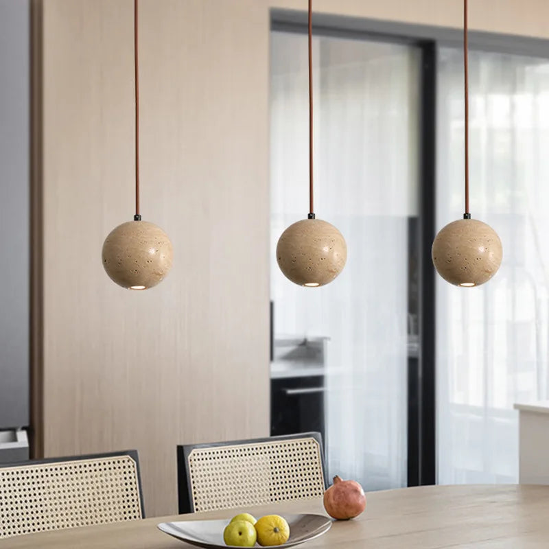 suspension à led en pierre de grotte design moderne pour intérieur - vue 6 sur 7