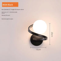 Moderne LED-Wandleuchte aus Glas Kugelform nordisches Design