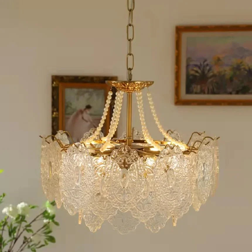 lustre moderne en verre clair pour intérieur élégant - vue 4 sur 18