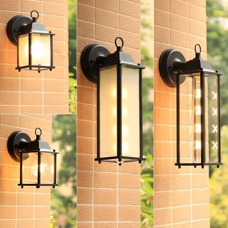Applique extérieure étanche jardin Villa couloir aluminium extérieur mur porche lumière passerelle Simple balcon porte terrasse lampe - vue 5 sur 10