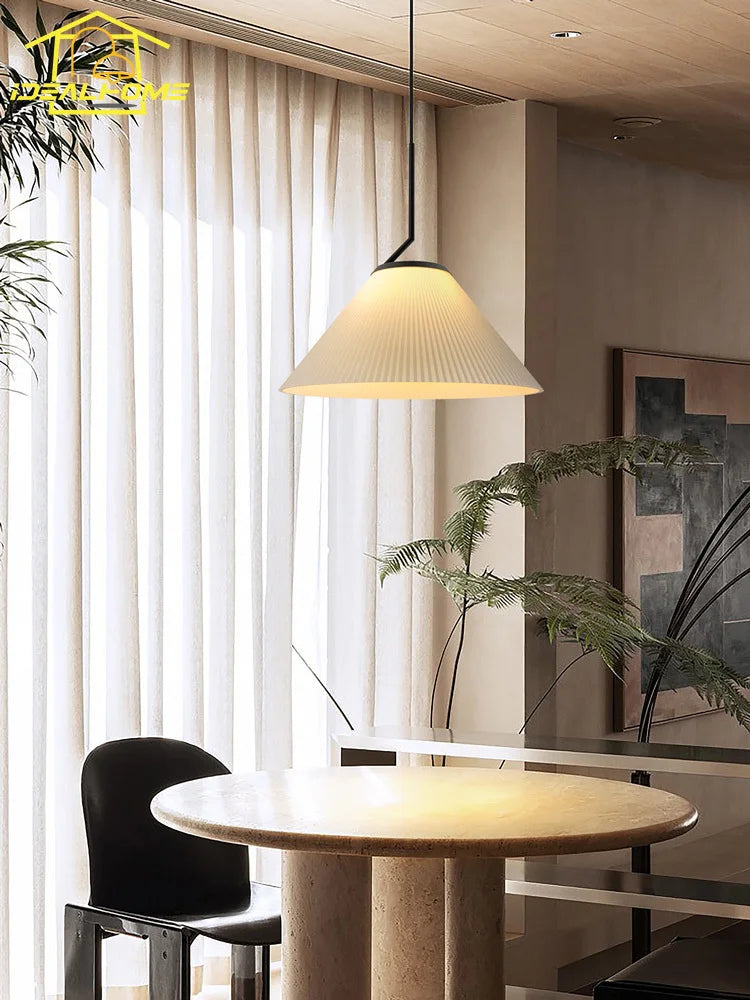 suspension led plissée design ambiance pour décoration intérieure - vue 6 sur 6