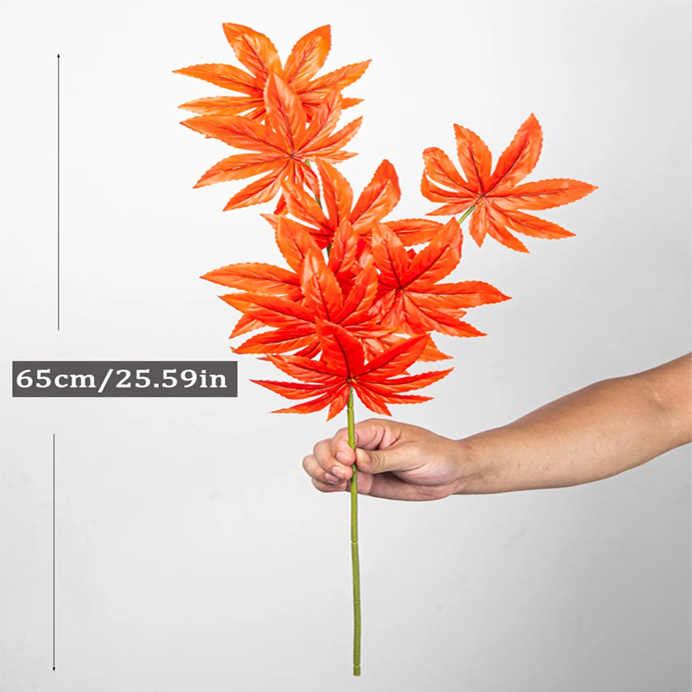 grandes plantes d'érable artificielles décorations d'automne pour festivals - vue 3 sur 9