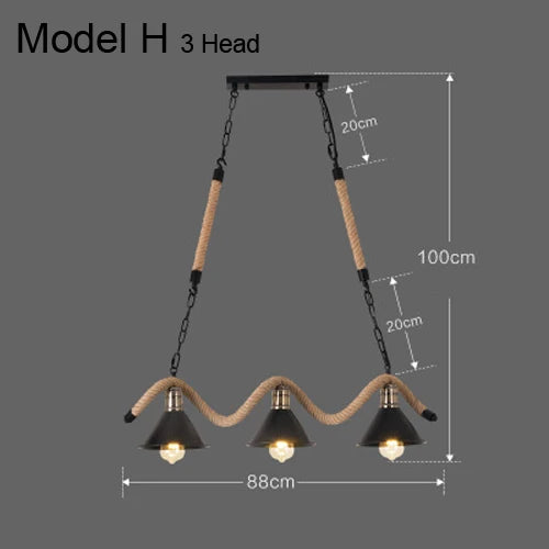 suspension rustiques industrielles avec corde pour intérieur - vue 18 sur 21