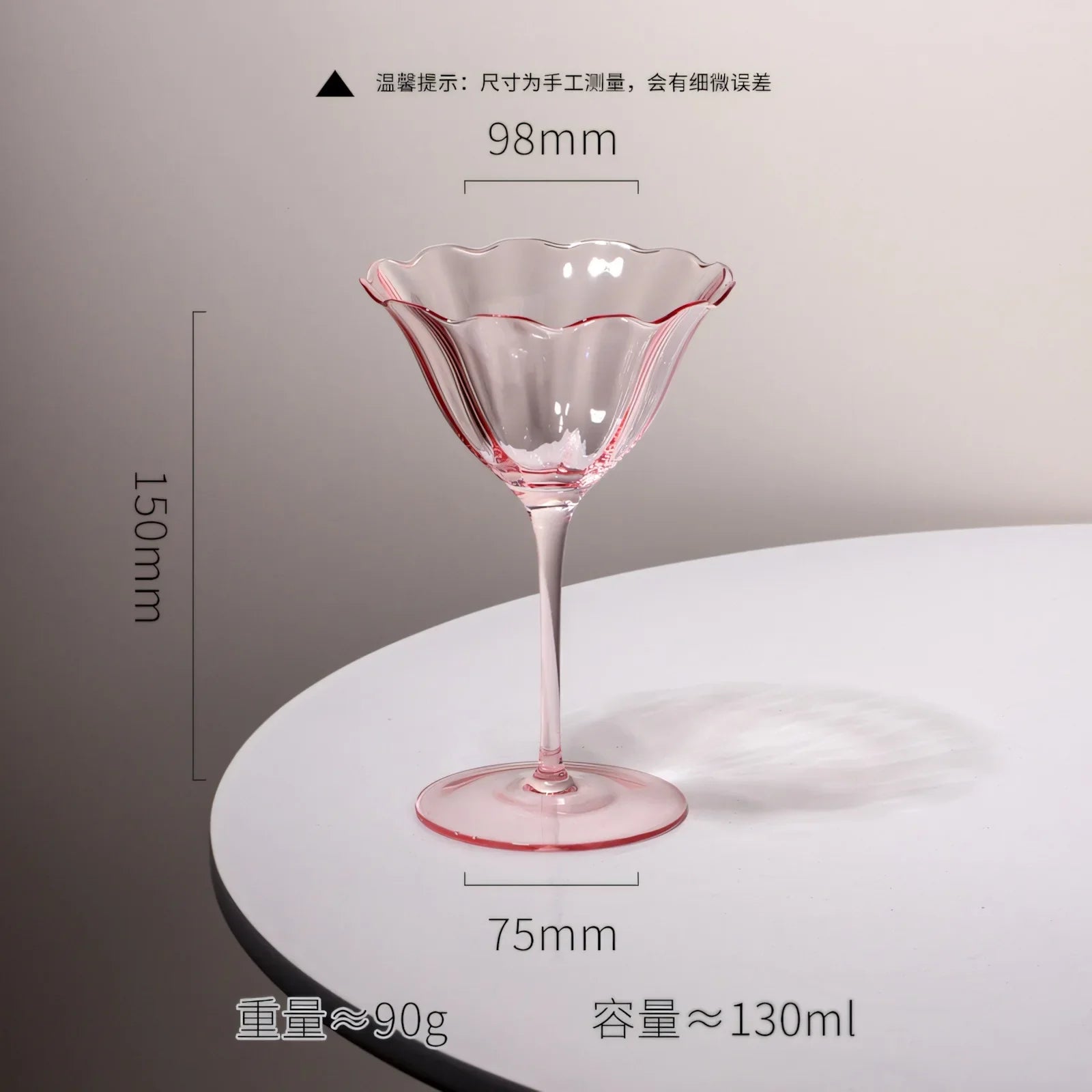 Verres à vin vintage fleur style cristal cocktail