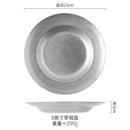 Assiette plate inox style industriel vintage pour camping