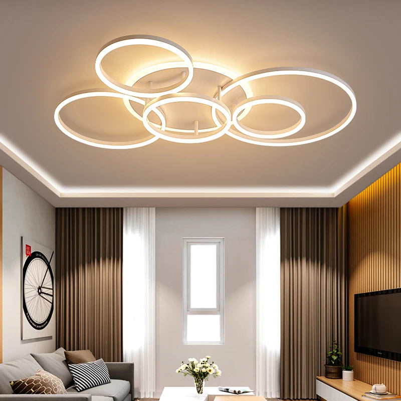 lustre led moderne minimaliste à intensité variable pour éclairage intérieur - vue 3 sur 25