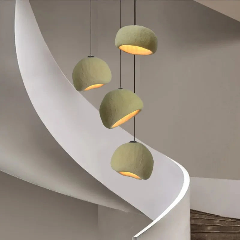 Rétro Loft escaliers E27 Led Lustre éclairage Wabi Sabi Lustre suspension Lustre lampe nordique suspension lampe décor à la maison suspension lampe - vue 4 sur 11