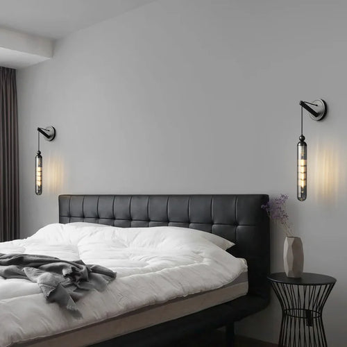 applique murale en cuivre avec verre transparent et métal