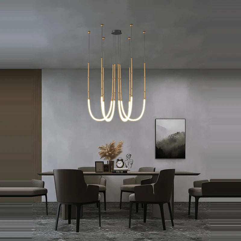 lustre en art déco design suspendu en led - vue 7 sur 16