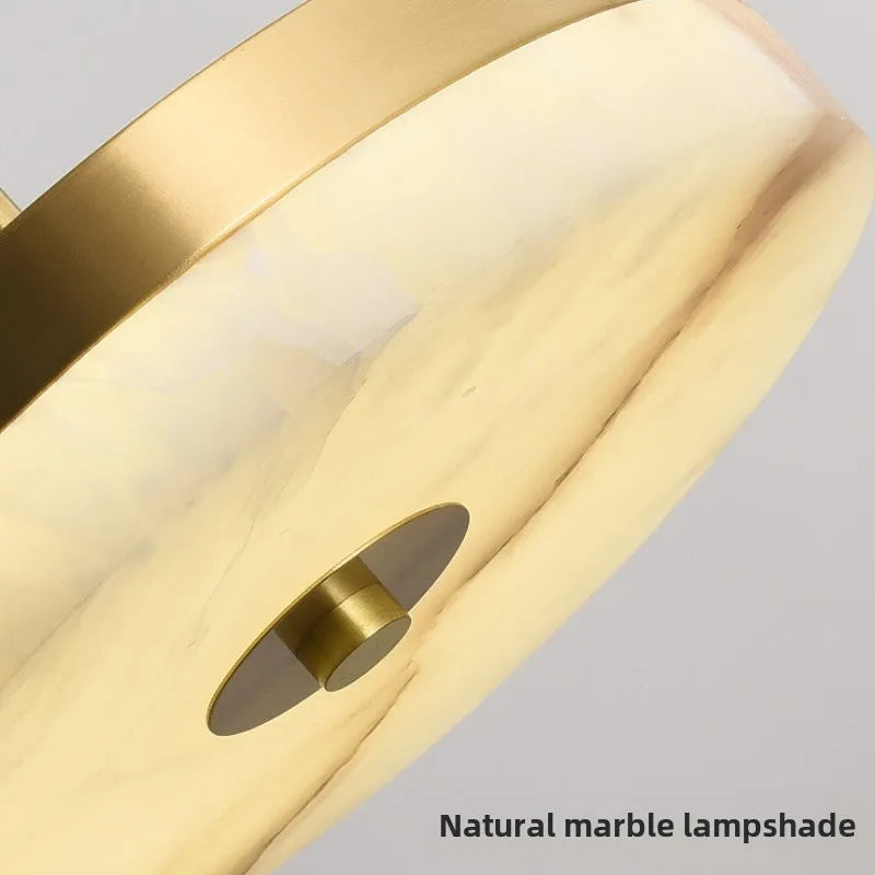 suspension en marbre blanc et cuivre design élégant pour intérieur moderne - vue 6 sur 7