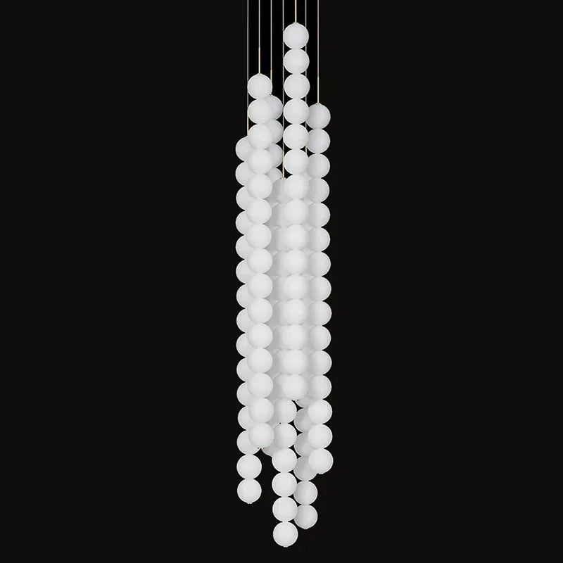suspension design art deco en verre doré et noir - vue 2 sur 13