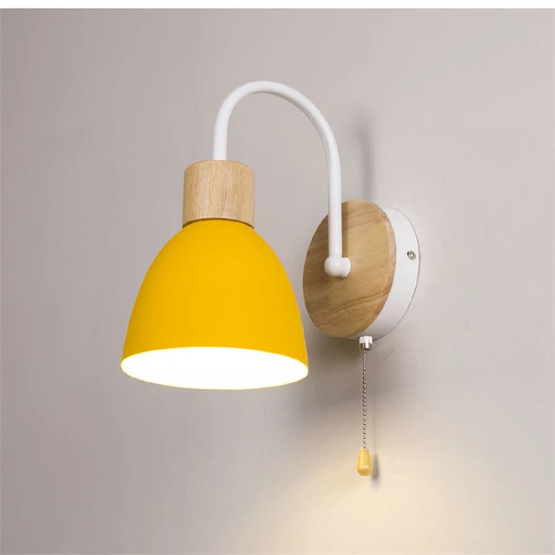 Moderne nordische Wandleuchte Macaron mit LED-Schalter für die Wohnungsdekoration - vue 12 sur 18