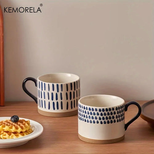 Tasse ceramique style japonais motif artisanal bureau maison