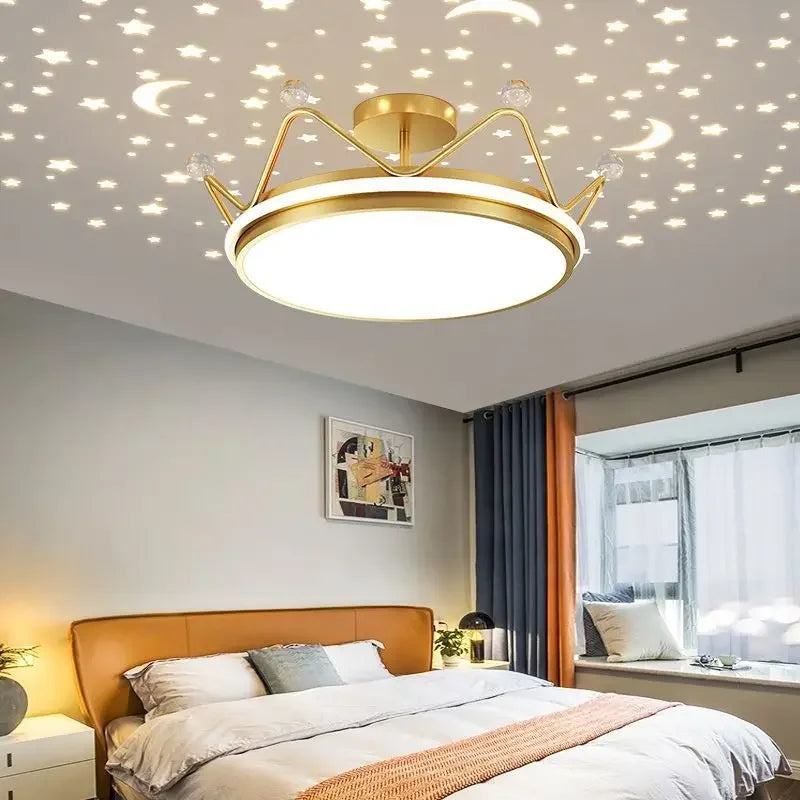 lustre led dimmable étoile lune pour enfants décoration chambre