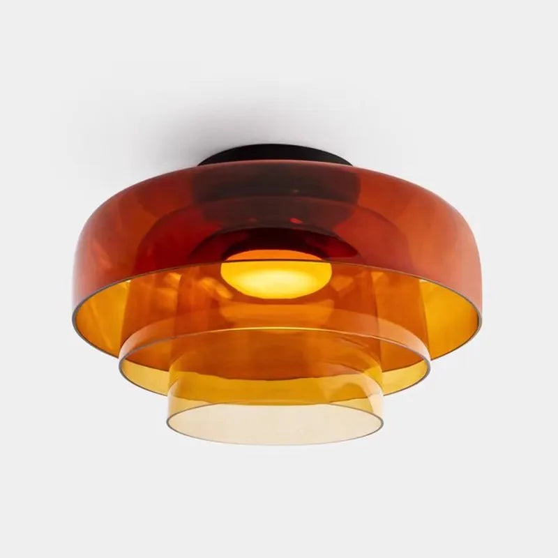 Plafonnier en verre nordique chambre à coucher plafonnier médiéval pour Restaurant Simple moderne créatif salle à manger lampes de décoration - vue 2 sur 21