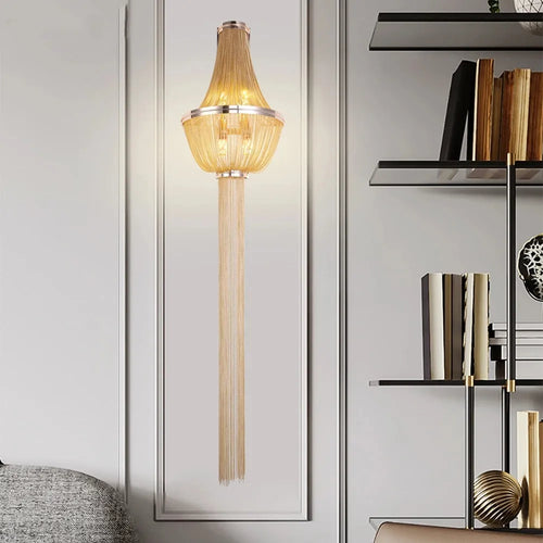 applique murale à franges avec lumière décorative pour intérieur