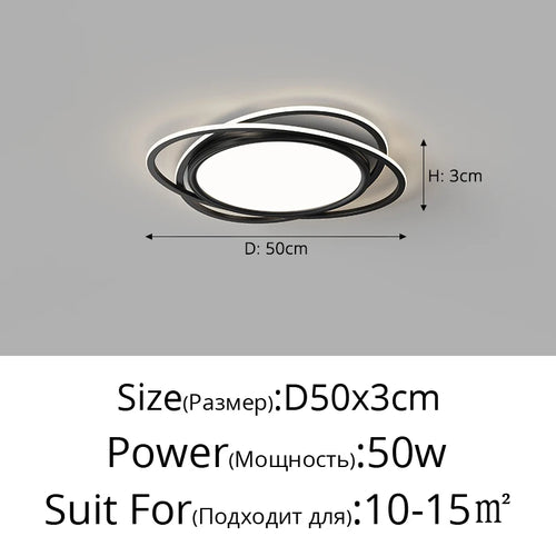 Minimalistische LED-Deckenleuchte für komfortable Innenbeleuchtung - vue 12 sur 12