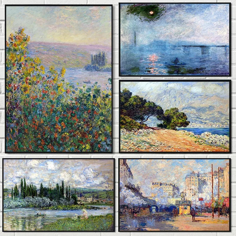 peintures impressionnistes de claude monet pour décoration murale
