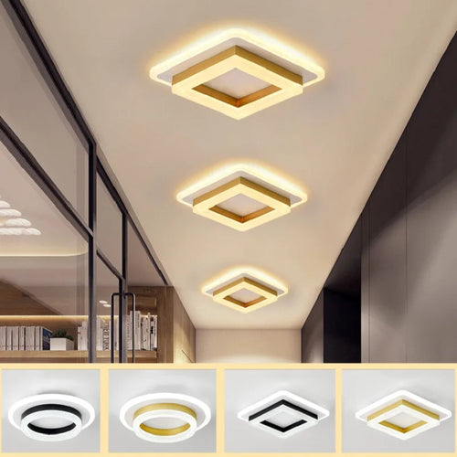 Plafonnier carré led moderne simple nordique pour intérieur