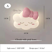 Deckenleuchte Wolke Rosa für romantisches und warmes Kinderzimmer