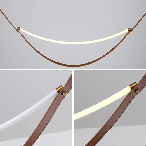 Italienischer Design-Kronleuchter mit LED-Röhrenlampe - vue 7 sur 14