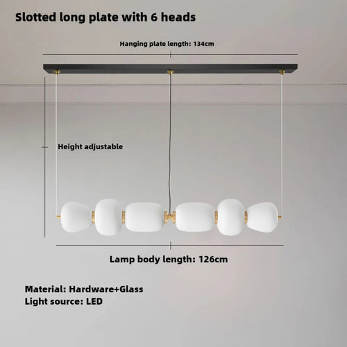 Moderner minimalistischer Glas-Kronleuchter für kreative Räume und Bars