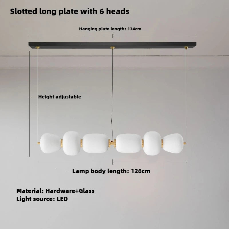 Moderner minimalistischer Glas-Kronleuchter für kreative Räume und Bars