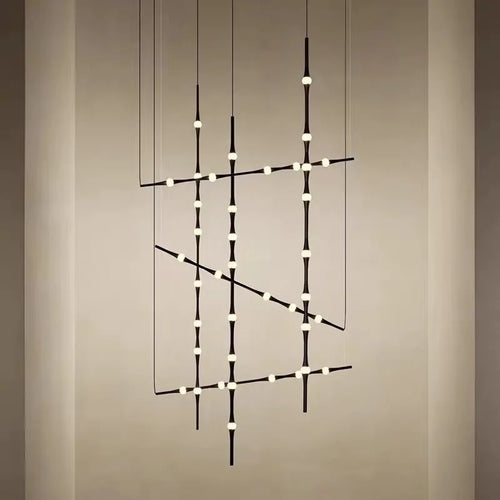 suspension nordique en acrylique design bambou pour décoration intérieure