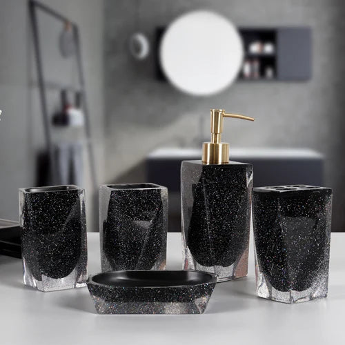 ensemble de cinq pièces pour salle de bain moderne et pratique - vue 8 sur 8