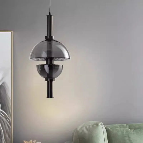 Pendelleuchte aus farbigem Glas im nordischen Design für elegantes Licht - vue 6 sur 11