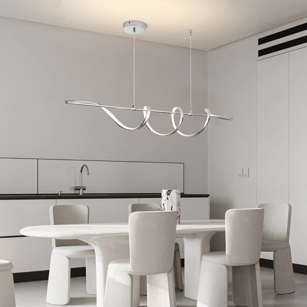 suspension à led moderne design à monter soi-même pour décoration intérieure - vue 4 sur 5
