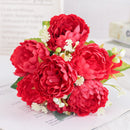 fleurs artificielles soie pivoine hortensia décoration mariage bouquet