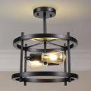 Industrieller Retro-Deckenleuchte mit zwei Lampen für den Innenbereich