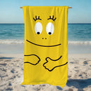 serviette de plage barbapapa cartoon douce sechage rapide