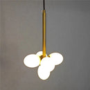 Minimalistischer Kronleuchter aus Glas in Ei-Form für moderne Beleuchtung